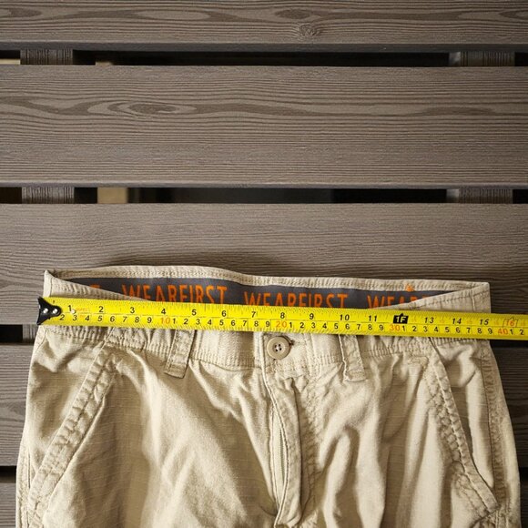 WearFirst Mens Size 32 Tan Cargo Shorts Ripstop Utility Pockets Outdoor Hiking - Picture 8 of 10